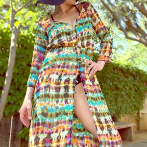 Tie dye beach cover up or going out shawl ❤️